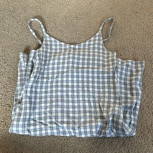 Blue and white dress